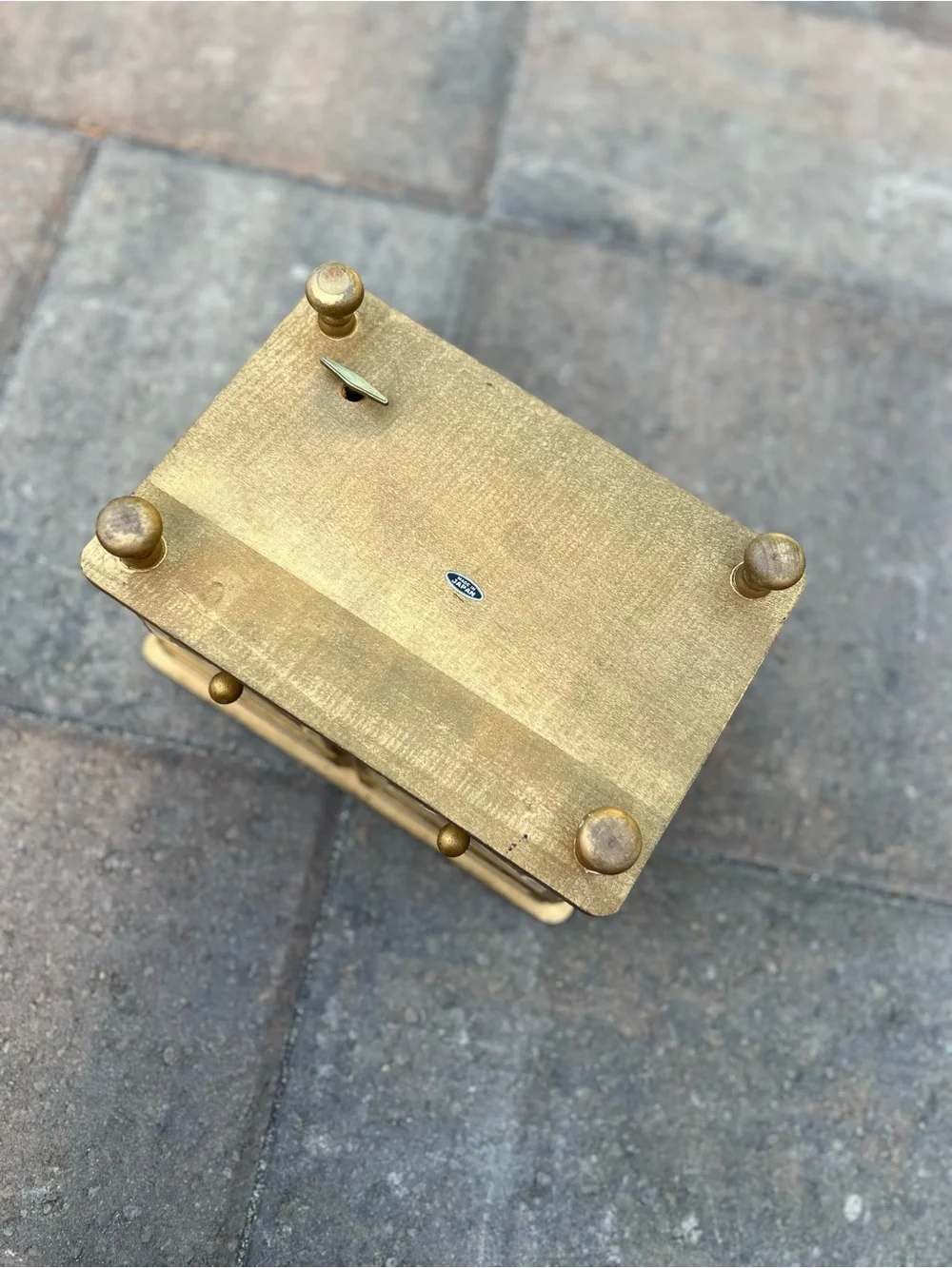 Vintage Italian Florentine Gold Jewelry Box with Zodiac Constellation Lid